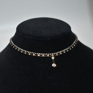 Art Deco 2-Strand Crystal Linked Necklace